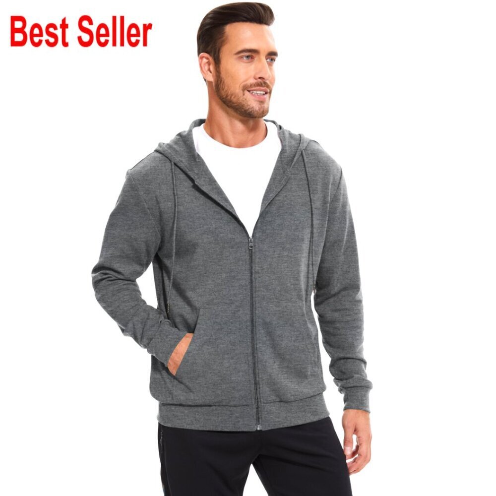 Lightweight Zip Up Hoodie Men's Slim Fit Thin Jacket Regular Tall Sizes